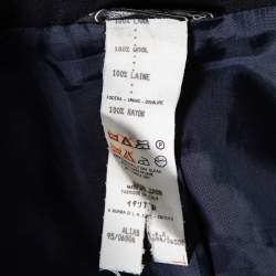 Pre Owned Gianni Versace Black Wool Double Breasted Blazer S