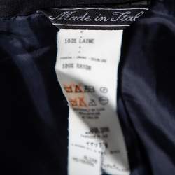 Pre Owned Gianni Versace Black Wool Double Breasted Blazer S