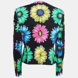 Gianni Versace Multicolor Floral Print Cotton Hook Front  Jacket L