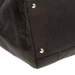 Pre Owned Versace Dark Bronze Leather Vanitas Satchel