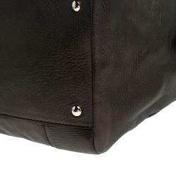 Pre Owned Versace Dark Bronze Leather Vanitas Satchel