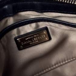 Pre Owned Versace Black Quilted Zip Clutch