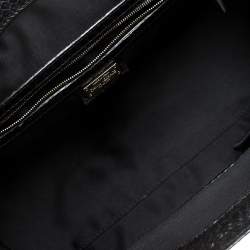 Pre Owned Gianni Versace Black Leather Snap Out Of It Satchel