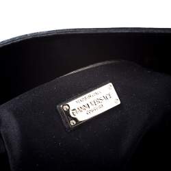 Pre Owned Versace Black Quilted Leather Sided Zip Tote