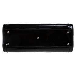 Pre Owned Versace Black Quilted Patent Leather Shoulder Bag