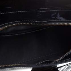 Pre Owned Versace Black Quilted Patent Leather Shoulder Bag