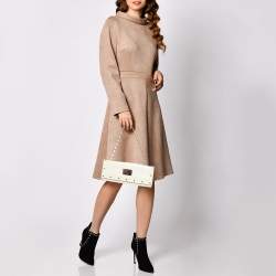 Pre Owned Gianni Versace White Quilted Patent Leather Flap Shoulder Bag