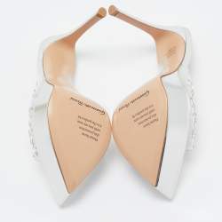 Pre Owned Gianvito Rossi Transparent PVC Crystal Embellished Betty Platform Sandals Size 37.5