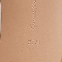 Pre Owned Gianvito Rossi Transparent PVC Crystal Embellished Betty Platform Sandals Size 37.5