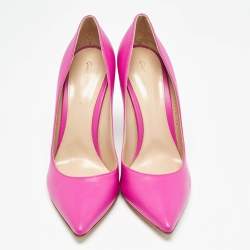 Pre Owned Gianvito Rossi Pink Calf Leather Gianvito 105 Pumps Size 40
