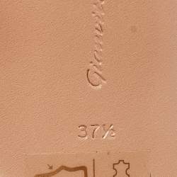 Pre Owned Gianvito Rossi Silver Patent Leather Calypso Thong Sandals Size 37.5