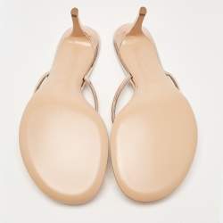 Pre Owned Gianvito Rossi Rose Gold Leather Calypso Sandals Size 40