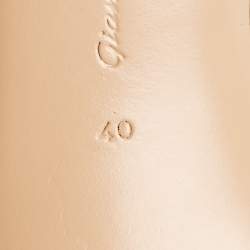 Pre Owned Gianvito Rossi Rose Gold Leather Calypso Sandals Size 40