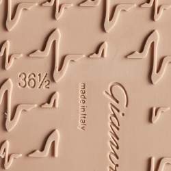 Pre Owned Gianvito Rossi White Braided Leather Platform Espadrille Sandals Size 36.5