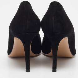 Pre Owned Gianvito Rossi Black Suede Gianvito Pumps Size 39