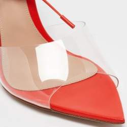 Gianvito Rossi Transparent PVC and Leather Skye Sandals Size 41