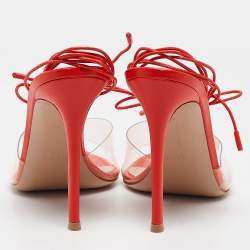 Gianvito Rossi Transparent PVC and Leather Skye Sandals Size 41