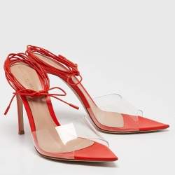 Gianvito Rossi Transparent PVC and Leather Skye Sandals Size 41