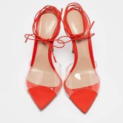 Gianvito Rossi Transparent PVC and Leather Skye Sandals Size 41