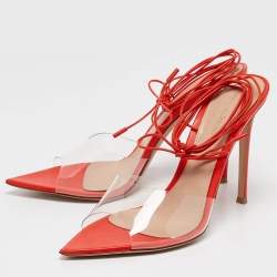 Gianvito Rossi Transparent PVC and Leather Skye Sandals Size 41