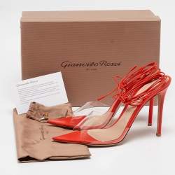 Gianvito Rossi Transparent PVC and Leather Skye Sandals Size 41