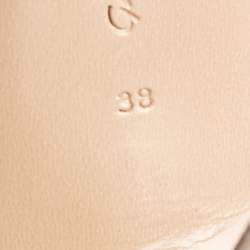 Pre Owned Gianvito Rossi Silver Leather Wavy Ankle Tie Sandals Size 38