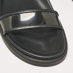 Gianvito Rossi Black Leather and PVC Bilbao Sandals Size 41