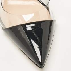 Gianvito Rossi Black Patent Leather and PVC Plexi Pumps Size 41