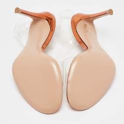Pre Owned Gianvito Rossi Transparent PVC Metropolis Sandals Size 35.5