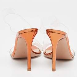 Pre Owned Gianvito Rossi Transparent PVC Metropolis Sandals Size 35.5