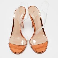 Pre Owned Gianvito Rossi Transparent PVC Metropolis Sandals Size 35.5