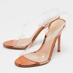 Pre Owned Gianvito Rossi Transparent PVC Metropolis Sandals Size 35.5