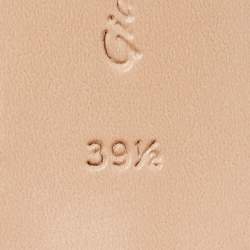 Pre Owned Gianvito Rossi Yellow Leather Wavy Ankle Tie Sandals Size 39.5