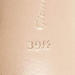 Pre Owned Gianvito Rossi Iridescent Leather and  PVC Ankle Strap Pumps  Size 39.5