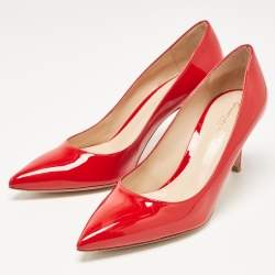 Gianvito Rossi Red Patent Leather Gianvito 105 Pumps Size 38