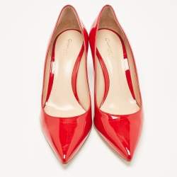 Gianvito Rossi Red Patent Leather Gianvito 105 Pumps Size 38