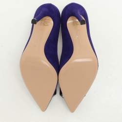 Gianvito Rossi Purple Suede Jaipur Pumps Size 36