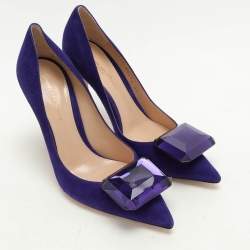 Gianvito Rossi Purple Suede Jaipur Pumps Size 36