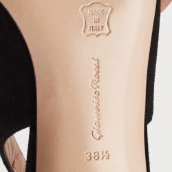 Pre Owned Gianvito Rossi Black Suede Slingback Pumps 38.5