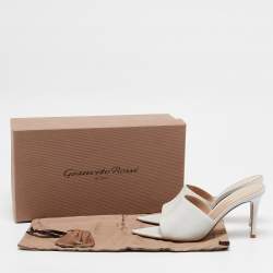 Gianvito Rossi White Leather Alise Mules Size 36