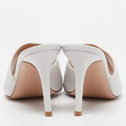Gianvito Rossi White Leather Alise Mules Size 36