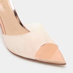 Pre Owned Gianvito Rossi Transparent PVC Elle Slide Sandals Size 38