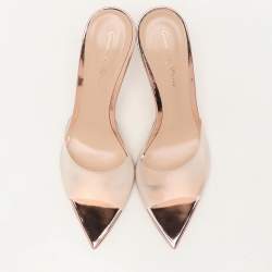 Pre Owned Gianvito Rossi Transparent PVC Elle Slide Sandals Size 38