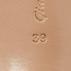 Pre Owned Gianvito Rossi Metallic Orange Leather Fleur Sandals Size 39