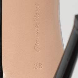 Pre Owned Gianvito Rossi Black PVC Elle Slide Sandals Size 38