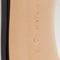 Pre Owned Gianvito Rossi Black PVC Elle Slide Sandals Size 39