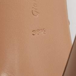 Pre Owned Gianvito Rossi Beige PVC Alise Platform Mules Size 38.5