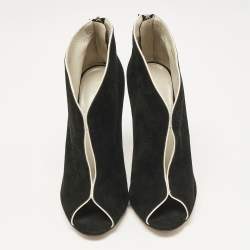 Gianvito Rossi Black Suede Vamp Booties Size 37