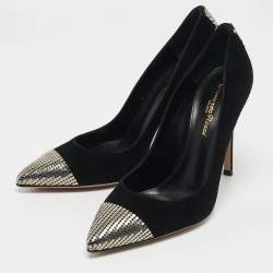 Pre Owned Gianvito Rossi Black Suede Camnero Nero Pumps Size 37