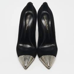 Pre Owned Gianvito Rossi Black Suede Camnero Nero Pumps Size 37